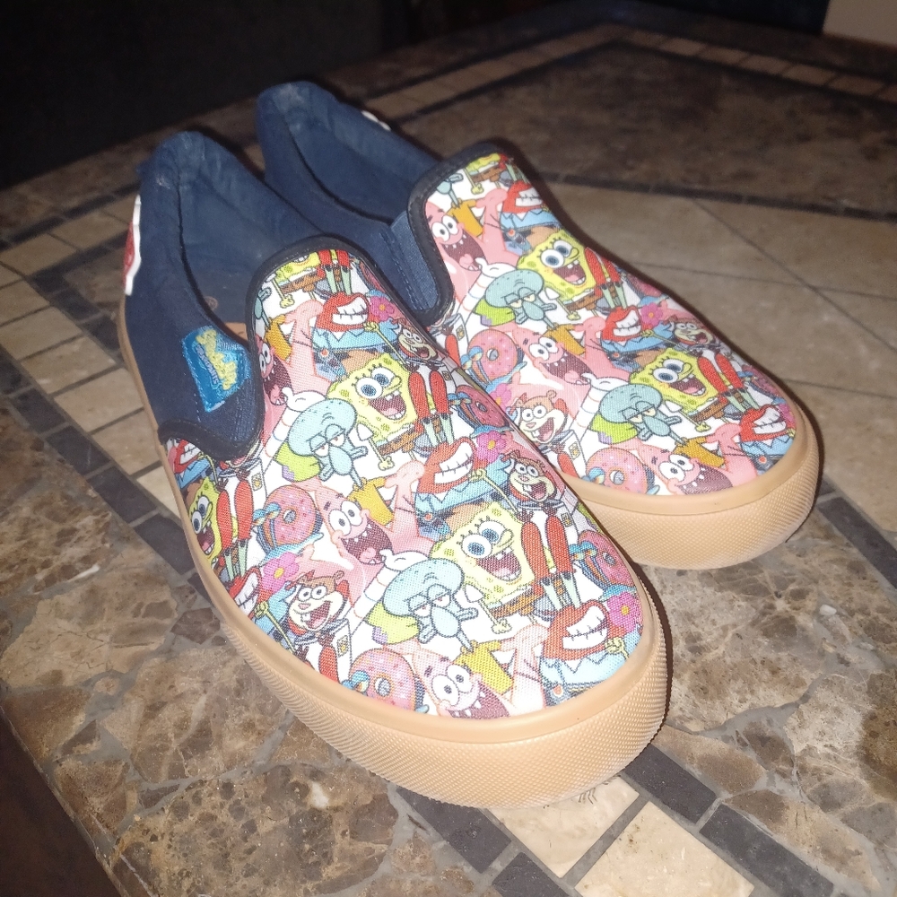 SpongeBob SquarePants Ground Up Men’s size 10.5  slip on Loafers (071724B)